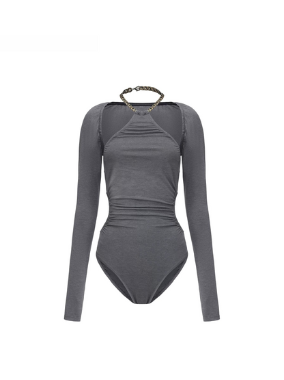Y2K Convertible Halter Layered Two-Piece Top