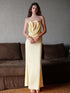 Halter Bowknot Cowl Neck Backless Dress - CHINASQUAD