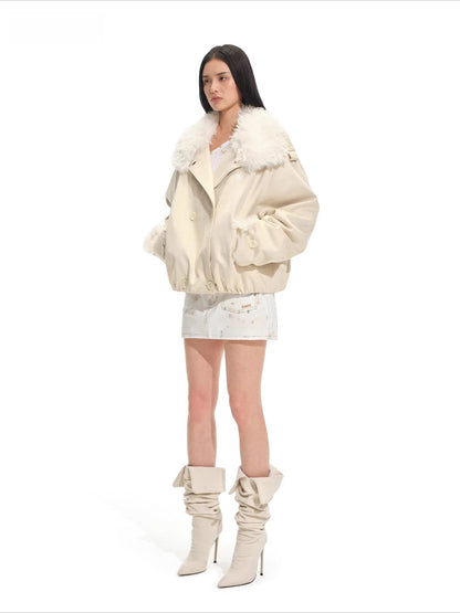 Faux Shearling Suede Jacket