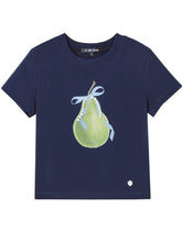 Apple Silhouette Half-Sleeve Crew Neck T-Shirt - CHINASQUAD