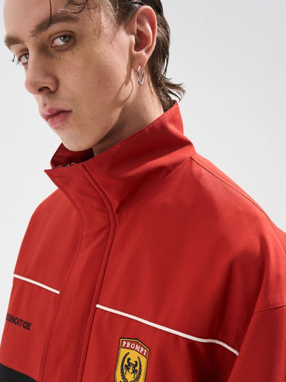 Two-Piece Detachable Long Contrast Jacket