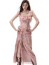 Distressed Floral Split Midi Dress - CHINASQUAD