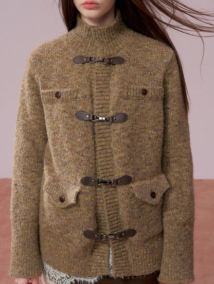 Knit Cardigan &amp; Hooded Cape Set