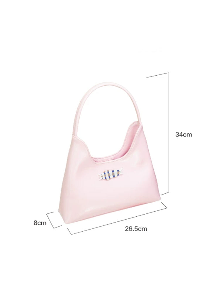 Textured Hobo Candy Applique Bag