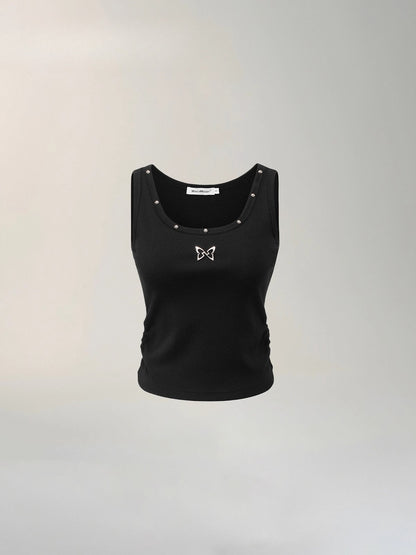 Butterfly Charm U-Neck Tank Top