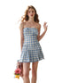 Blue & Gray Suit Dress - CHINASQUAD