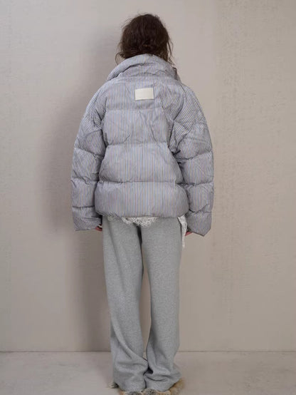 Spray-Dyed Panelled Down Jacket