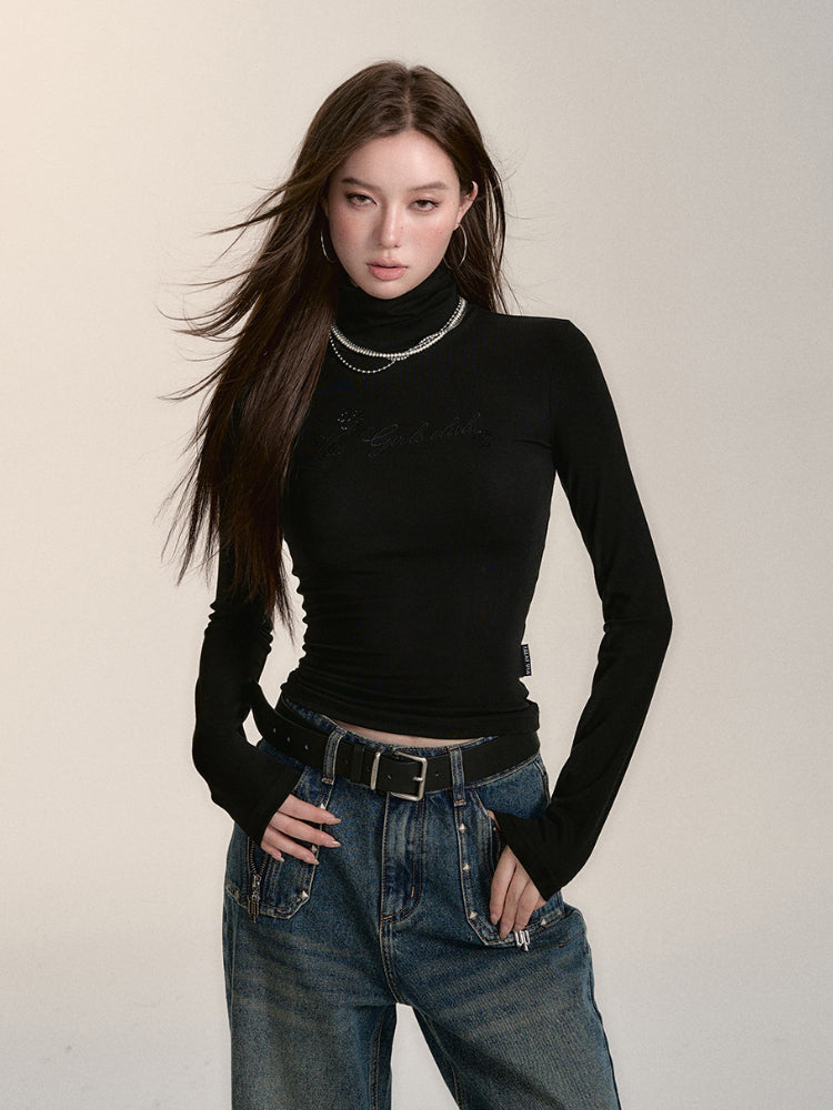 Turtleneck Long-Sleeve Base Sweater