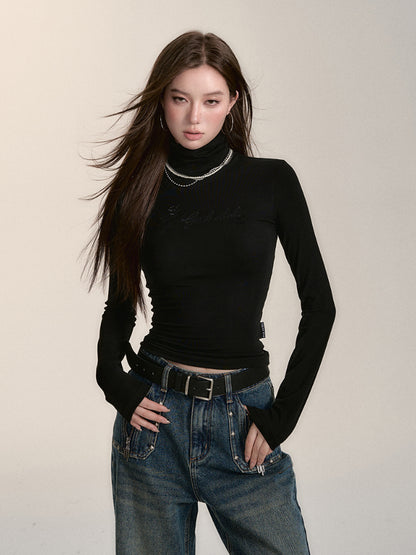 Turtleneck Long-Sleeve Base Sweater