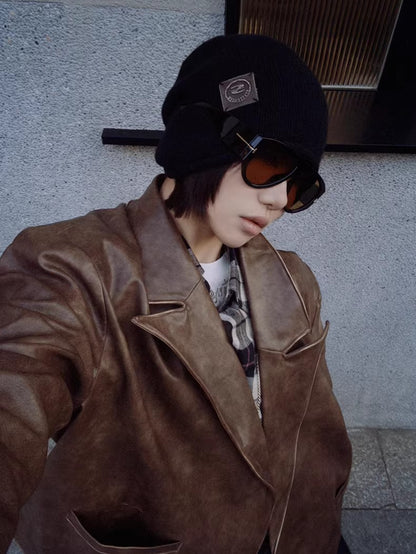 Rolled-Edge Single-Layer Wool Beanie