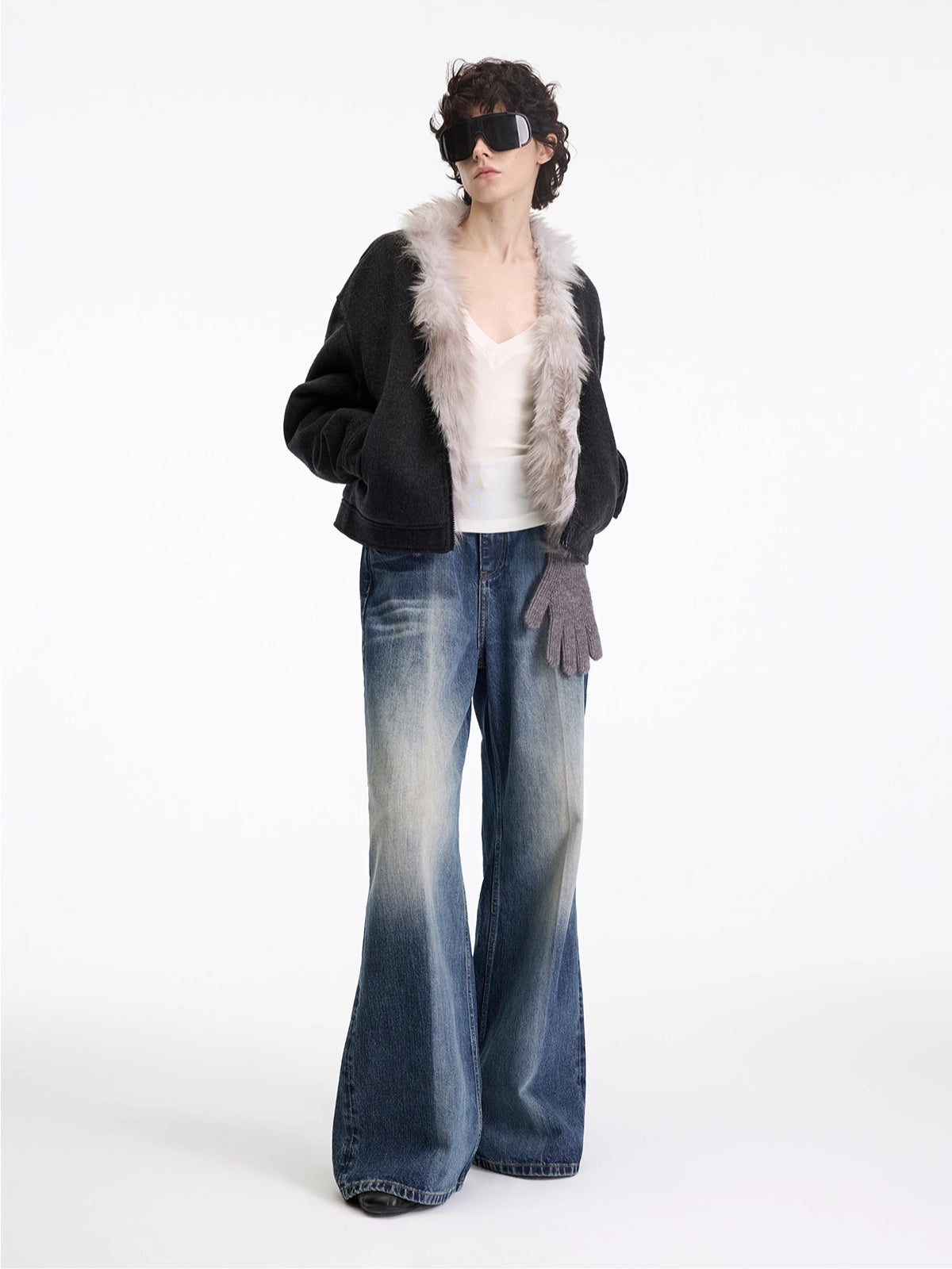 Wool-Blend Quilted Plush Jacket