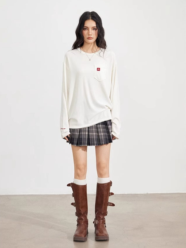 Embroidered Raw Edge T-shirt