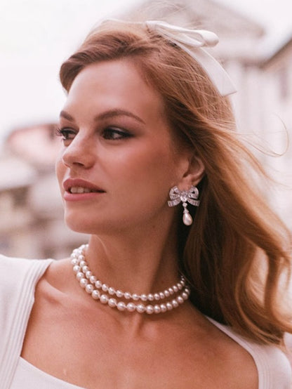 Double-Layer Pearl Choker Necklace