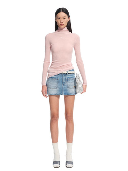&quot;Djembe Series&quot; Meghan High-Neck Long-Sleeve Knit Sweater - CHINASQUAD