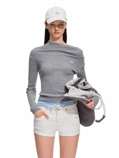 Neva Wool-Blend Knit Crewneck
