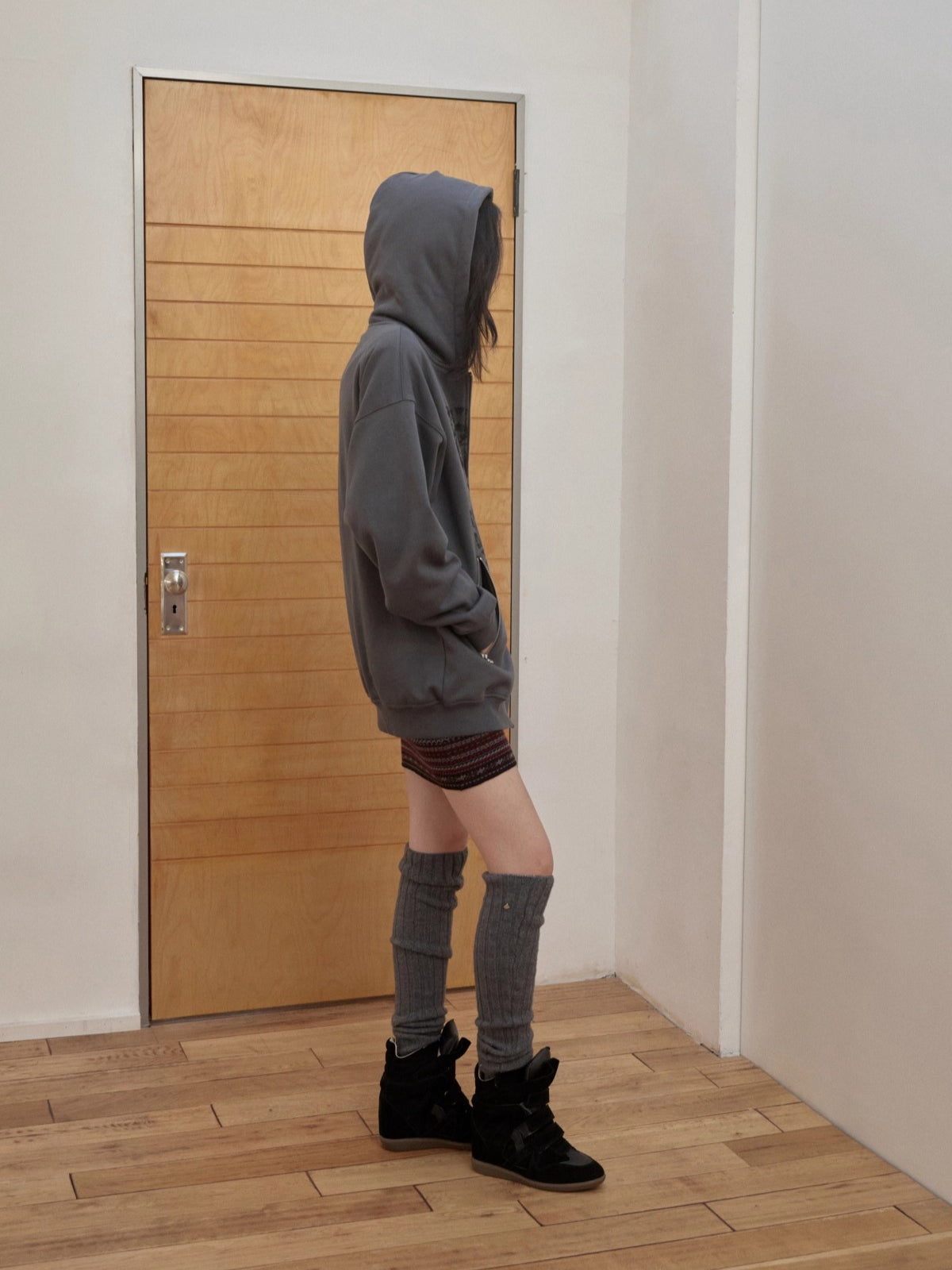 Cat Print Double-Zip Convertible Hoodie