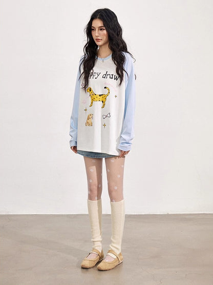 Dopamine Dog Print T-shirt