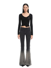 Silk Wool Embroidered Asymmetric Bottoming Blouse - CHINASQUAD