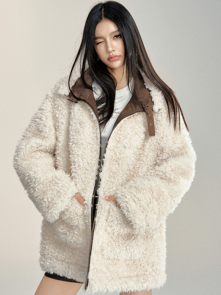 Oversized Pocket Fleece Coat