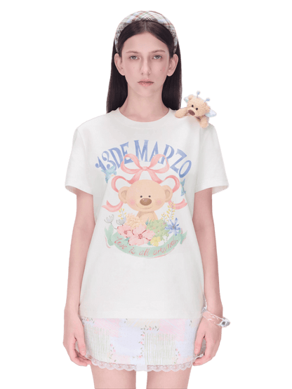 Floral Illustration Cotton Tee