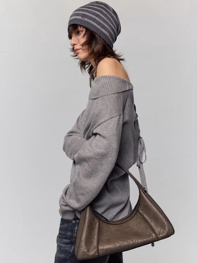 Waxed Eco-Leather Shoulder &amp; Handbag