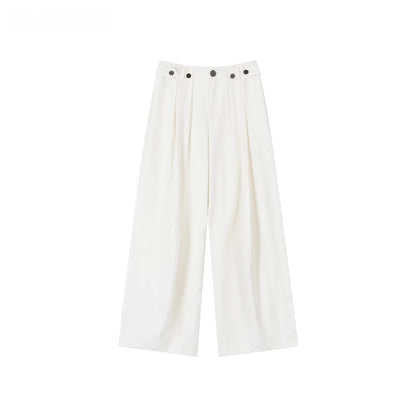 Tailored Pleated Wide-Leg Trousers