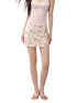 Beaded Flower Low-Waist Pencil Skirt - CHINASQUAD