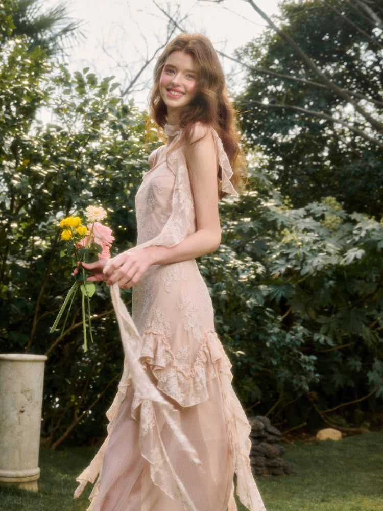 Pink Cloud Lace Fairy Dress