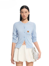 Cashmere Round Neck Regular Shoulder Cardigan - CHINASQUAD