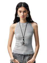 Hollow Out Cable Knit Sleeveless Tank Top - CHINASQUAD