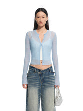 Alpaca Mohair Slim Fit Hollow-out Knit Blouse - CHINASQUAD