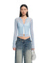 Alpaca Mohair Slim Fit Hollow-out Knit Blouse - CHINASQUAD