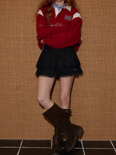 Suede Pleated Lace Puff A-Line Mini Skirt - CHINASQUAD