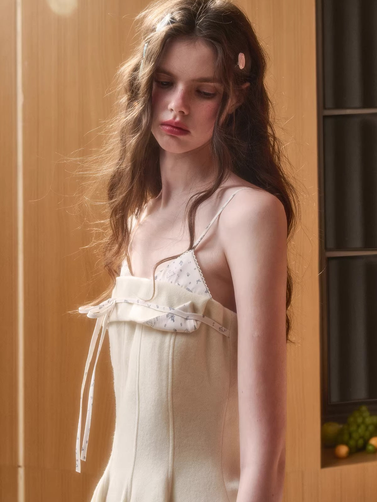 Wool-Blend Puffy Cami Dress