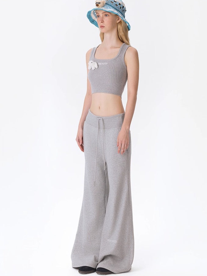 High-Waist Flared Sweatpants