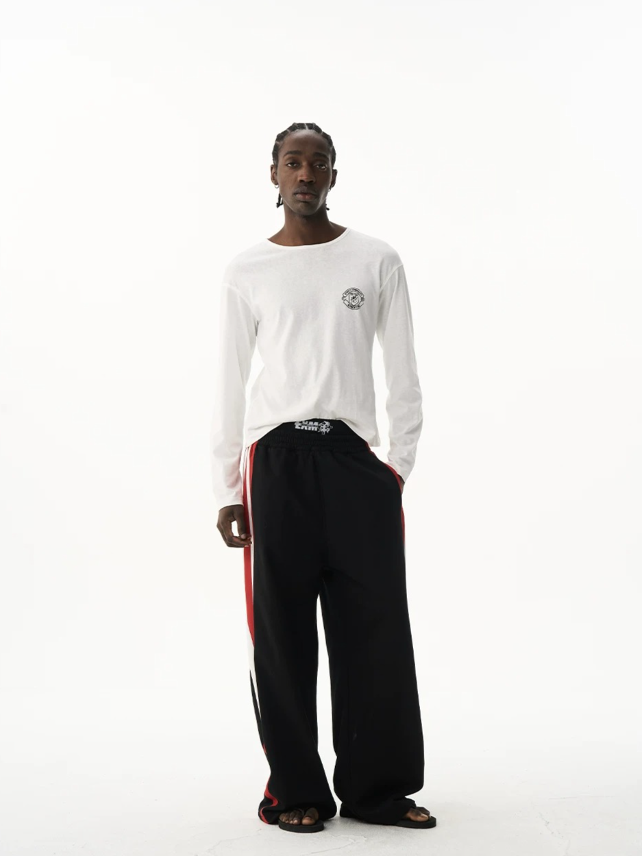 Double Waist Printed Street Sweatpants