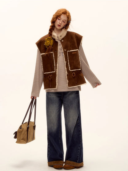 Striped Contrast Embroidered Shell T-Shirt