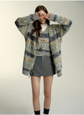 Gray Fringe Cardigan - CHINASQUAD