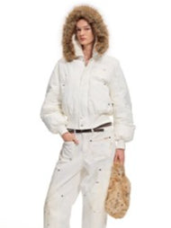 Polar Eco-Faux Fox Fur Down Jacket