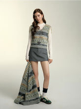 Gray Fringe Cardigan - CHINASQUAD