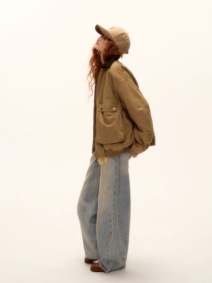 Asgony Retro Contrast Lettering Baseball Cap