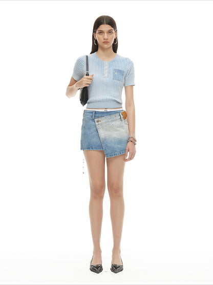 Academy Henley Contrast Tee