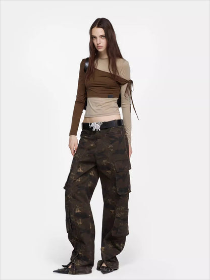 Faux Two-Piece Slim-Fit Long-Sleeve