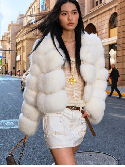 Polar Shearling Fox Fur Jacket