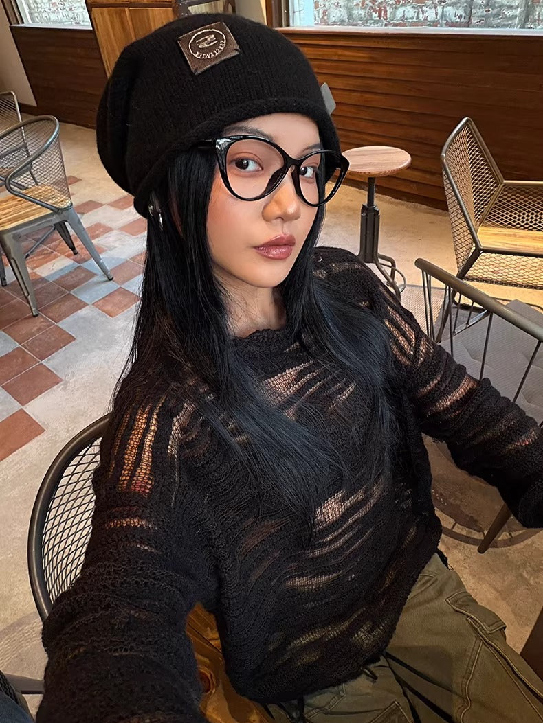 Rolled-Edge Single-Layer Wool Beanie