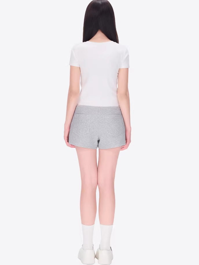 Double Waistband Panel Sport Shorts