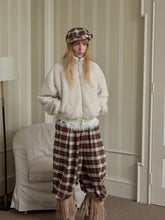 Cable-Knit Faux-Fur Trim Fitted Sweater - CHINASQUAD