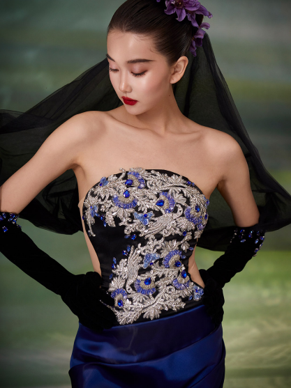 Midnight Bloom Gown