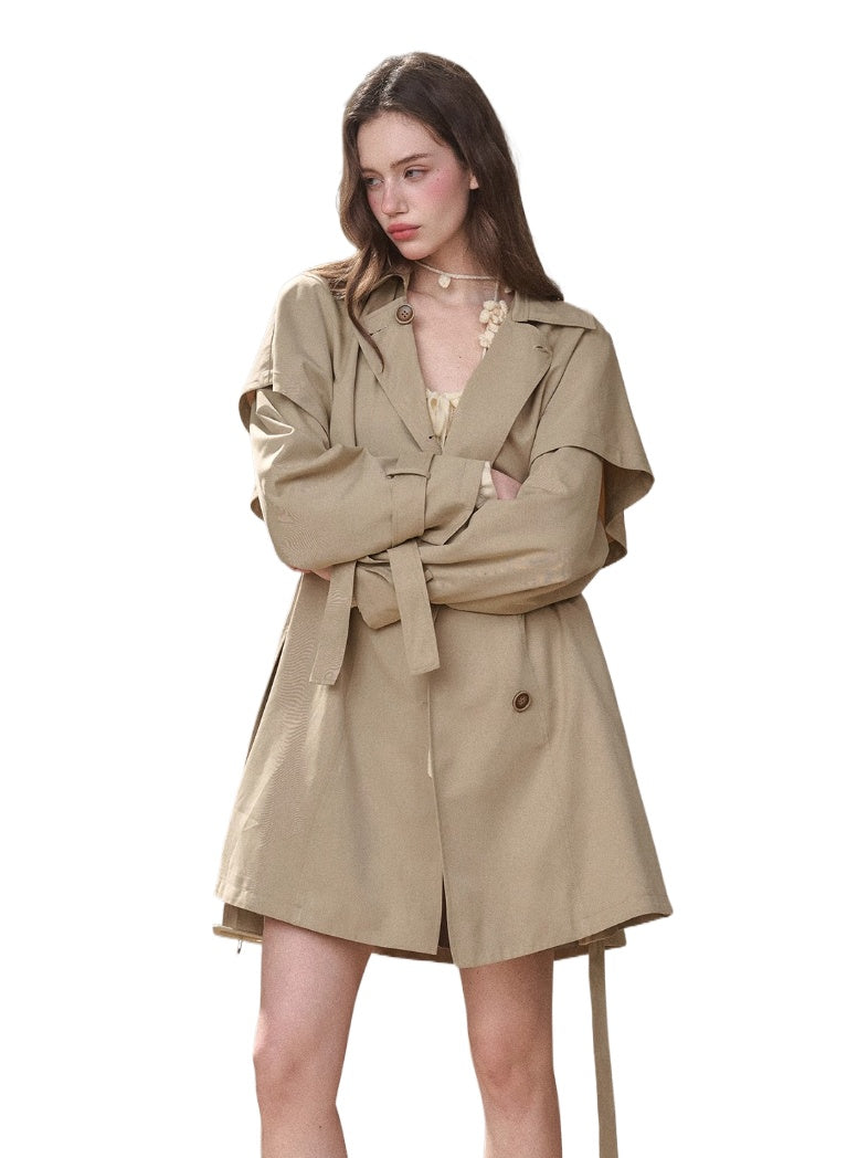 Comfy Chestnut Trench Coat