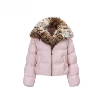 Detachable Faux Fur Collar Down Jacket